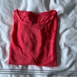 J Crew Linen Pocket Tee, Red